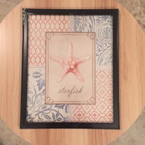 NWT Starfish Picture Frame Accent Hook Wall Art